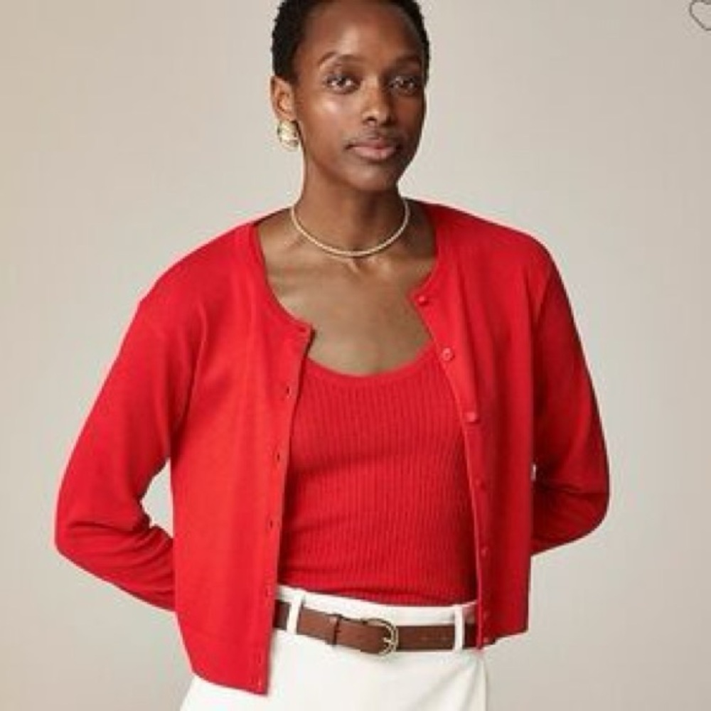 J. Crew Red Women's Sweater Cardigan
